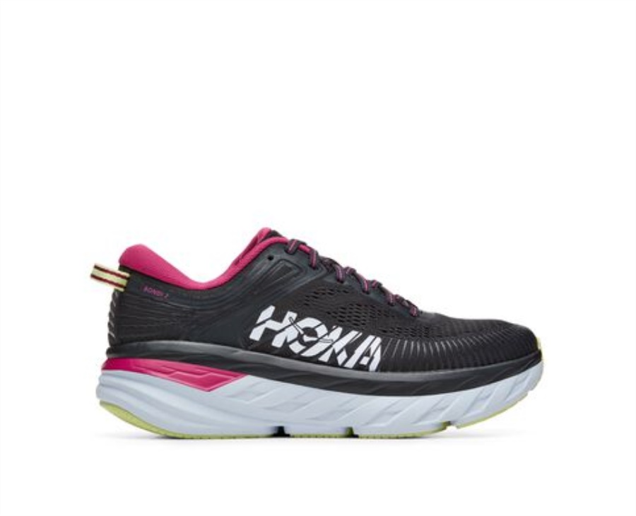 Hoka Bondi 7 Plavi Grafit Festival Fuksija